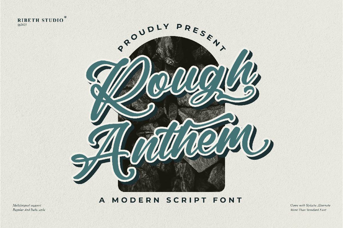 Rough Anthem Font sample