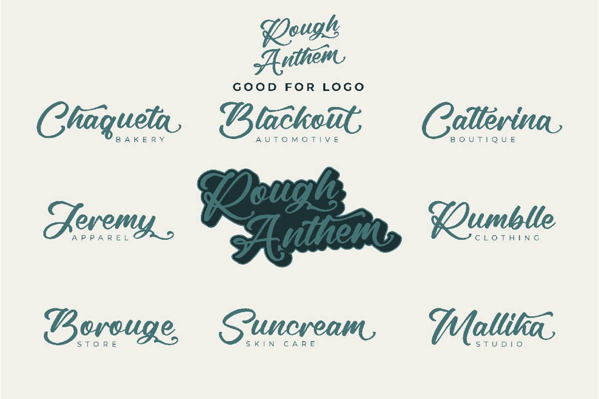 Rough Anthem Font sample