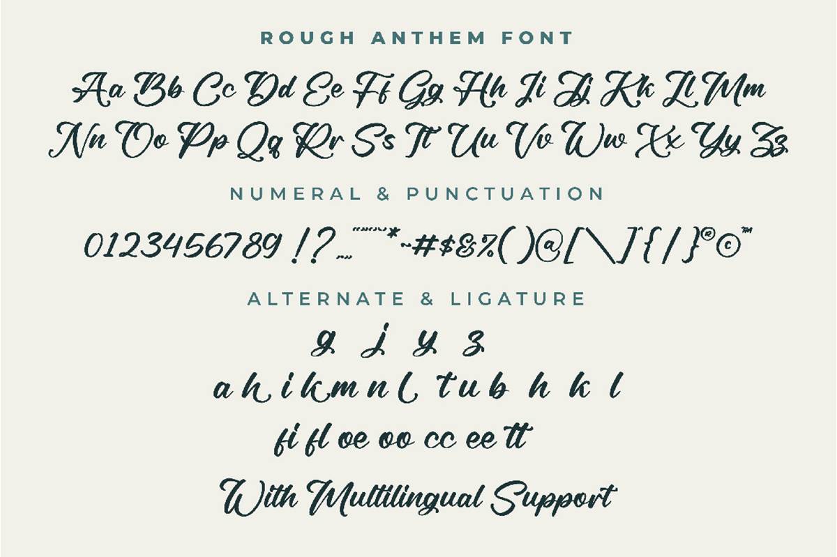 Rough Anthem Font sample