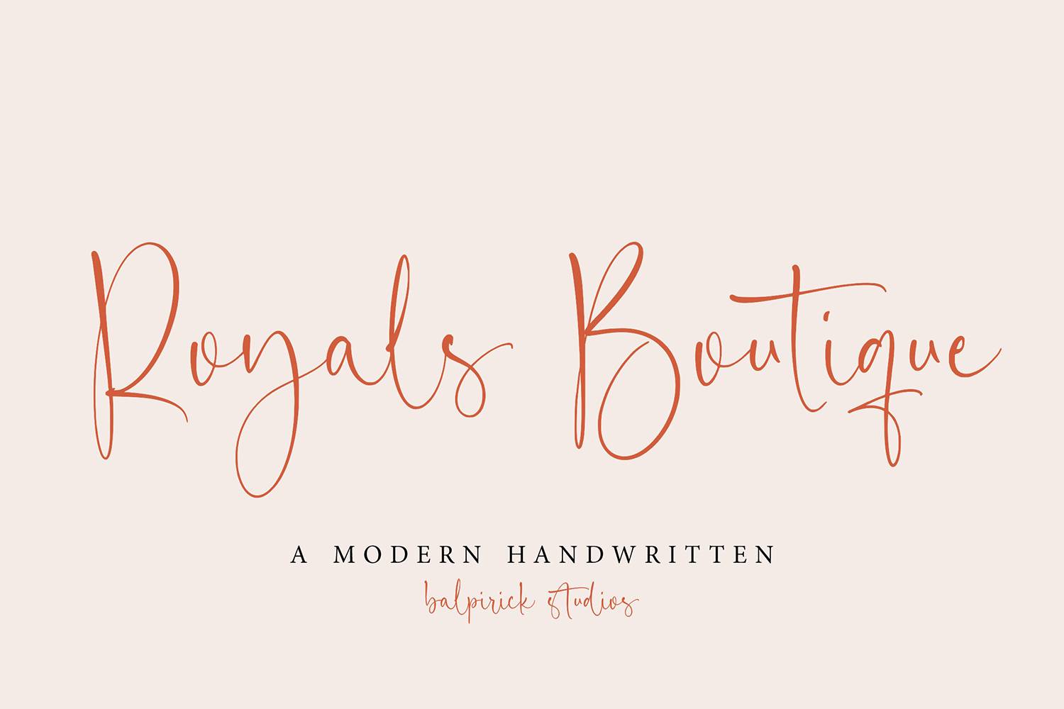 Royals Boutique Font sample