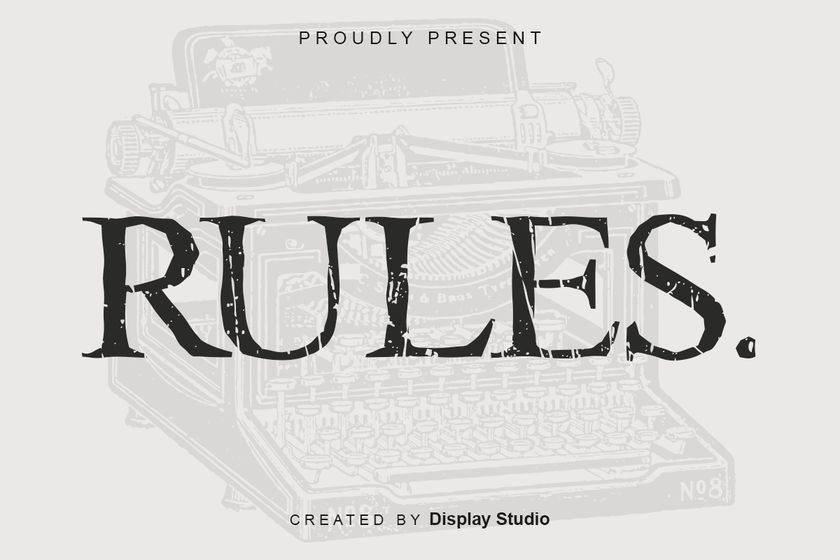 Rules Font sample