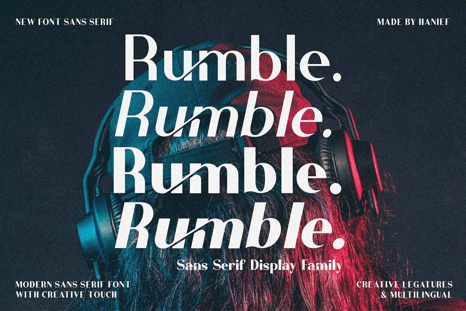 Rumble Font sample