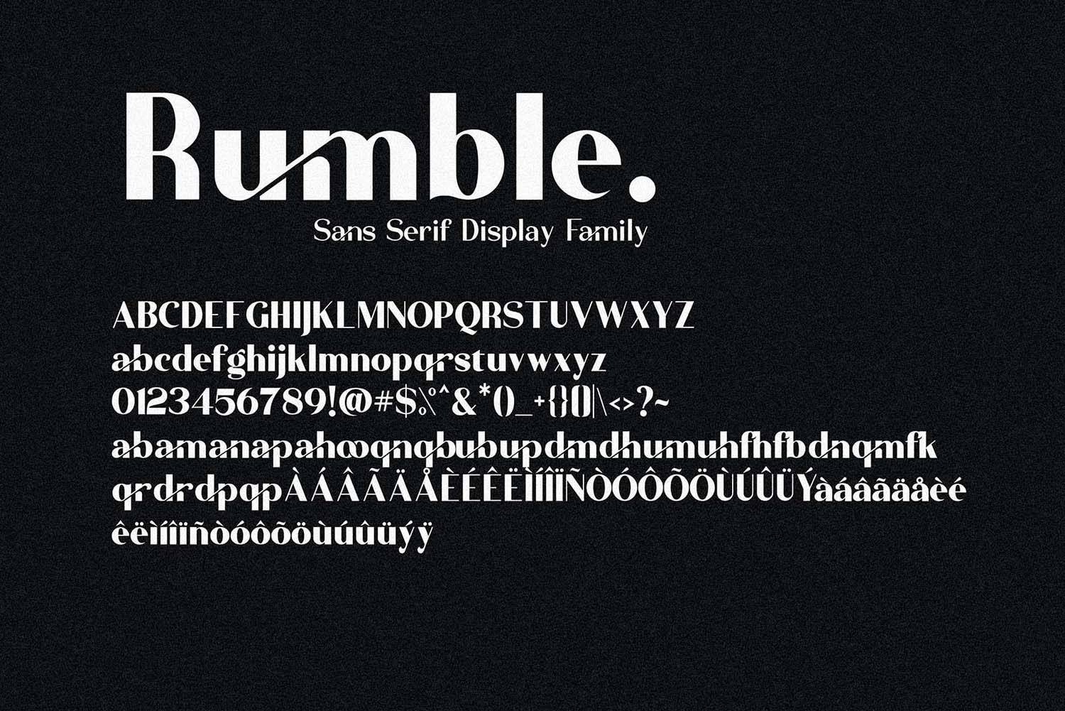 Rumble Font sample