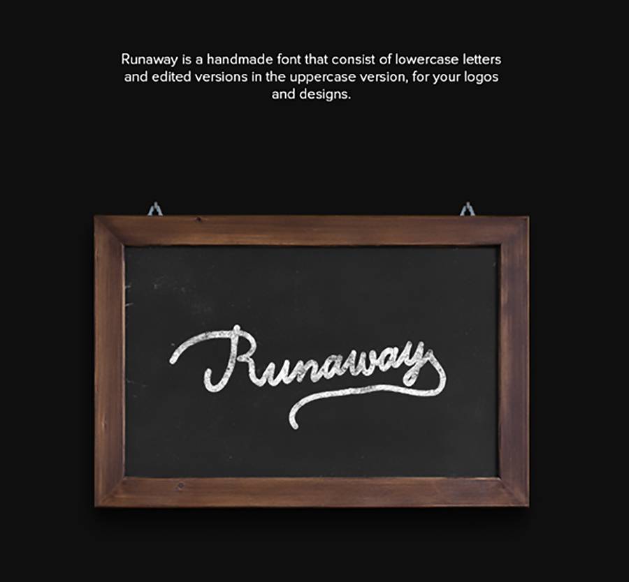 Runaway Font sample