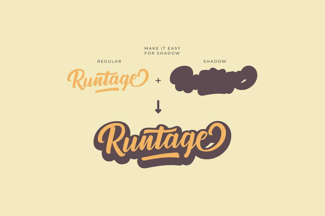 Runtage Font sample
