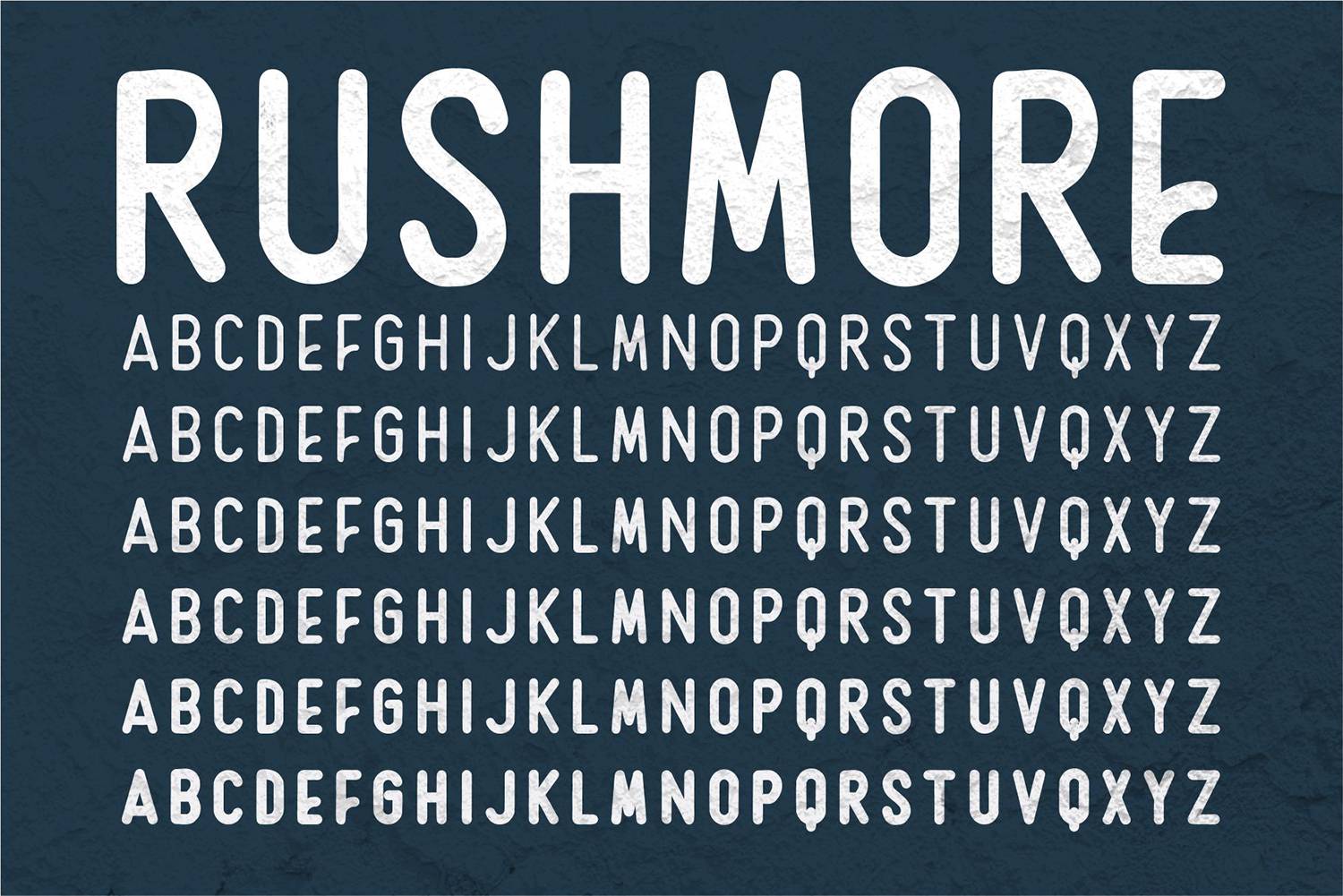 Rushmore Font sample