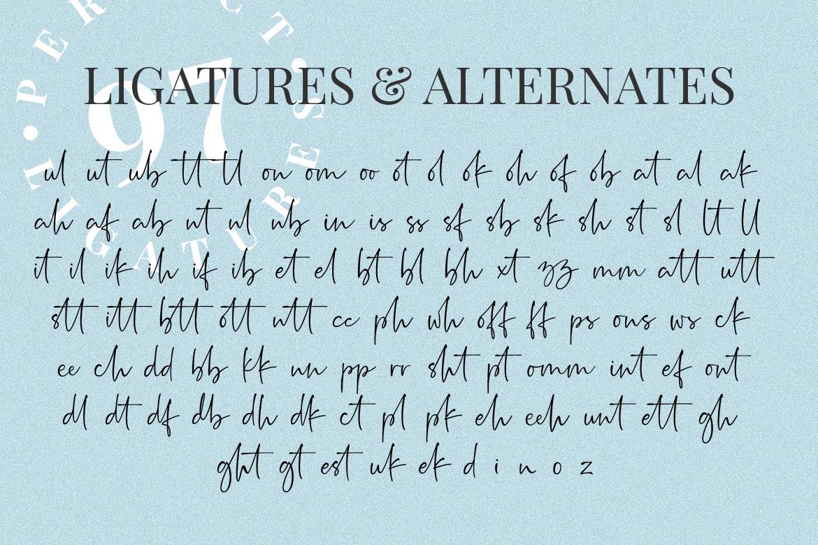 Rushtick Signature Font sample