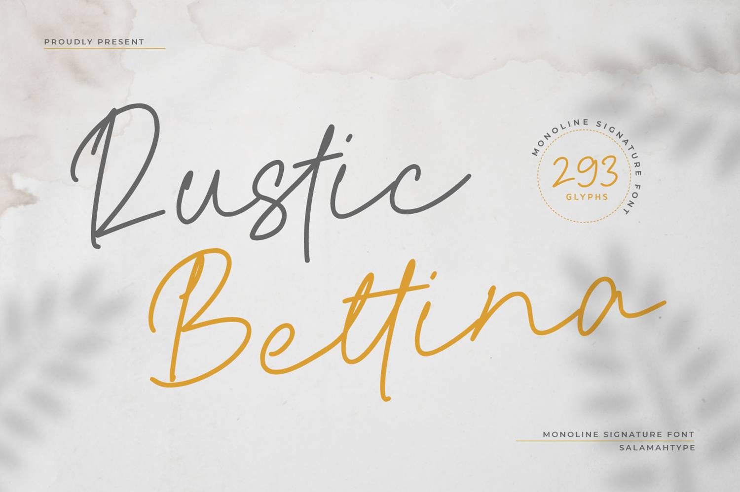 Rustic Bettina Font sample