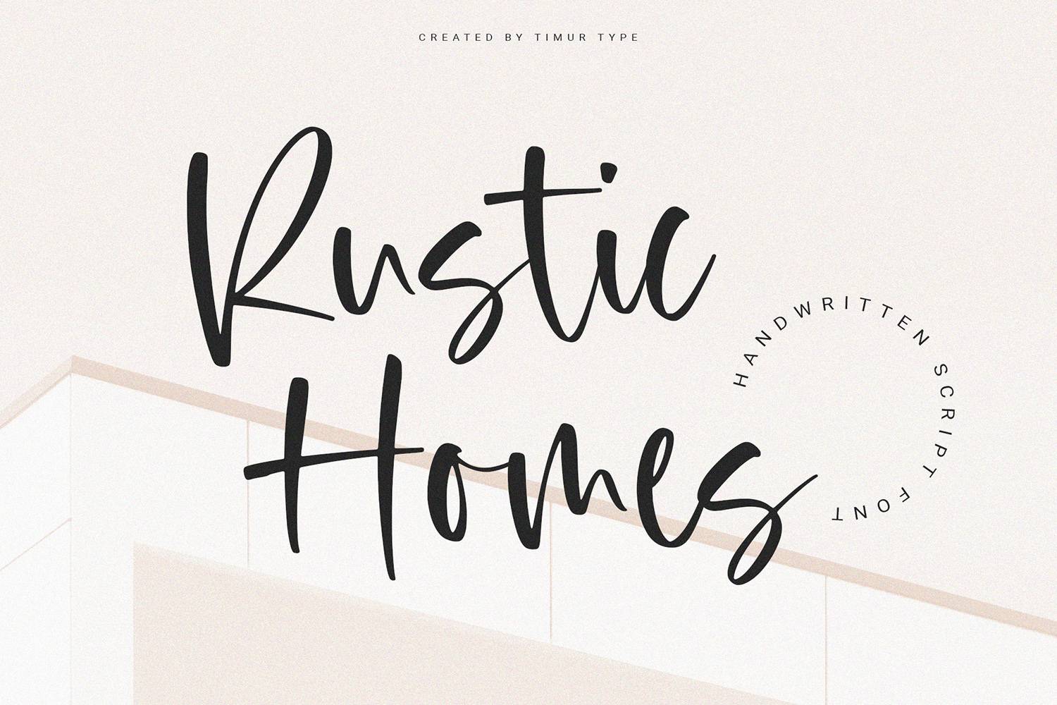 Rustic Homes Font sample