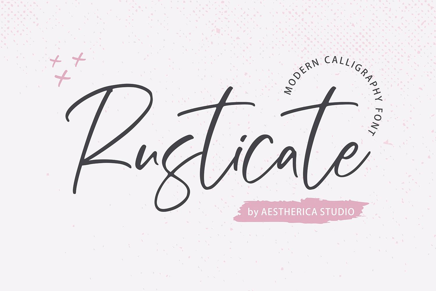 Rusticate Font sample