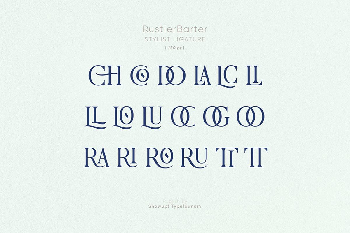 Rustler Barter Font sample