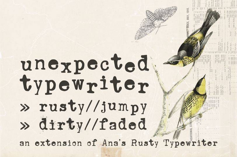 Rusty Typewriter Font sample