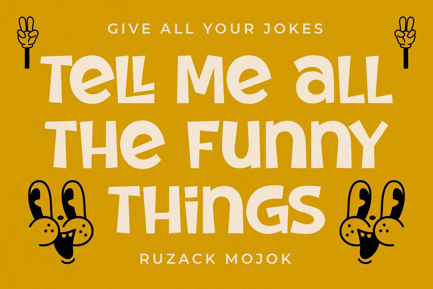 Ruzack Mojok Font sample