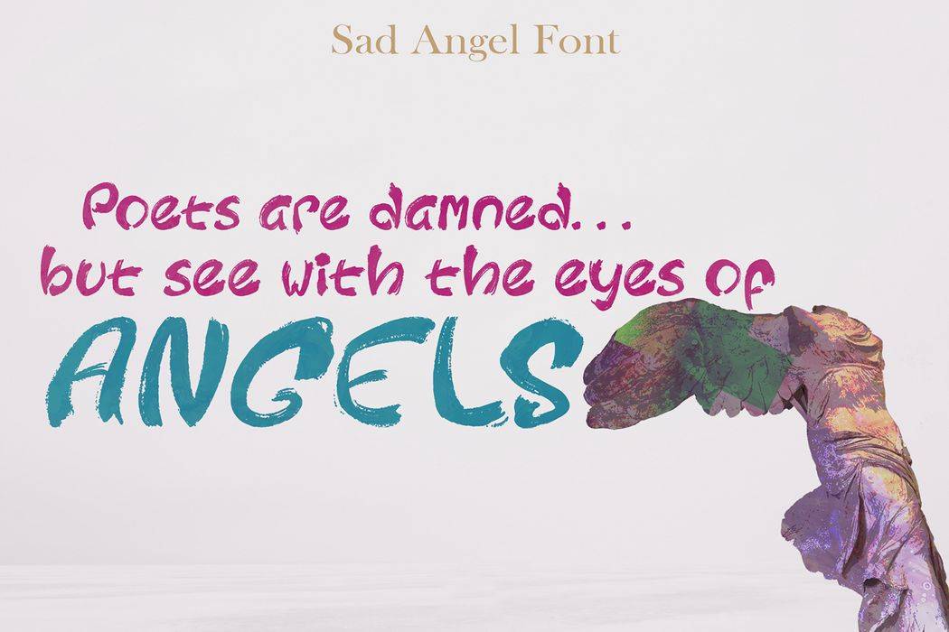 Sad Angel Font sample
