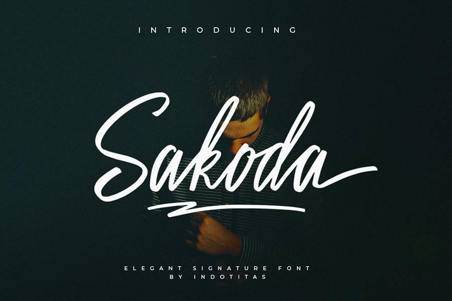 Sakoda Signature Script Font sample