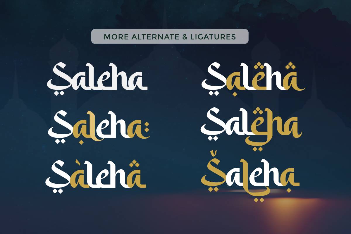 Saleha Font sample