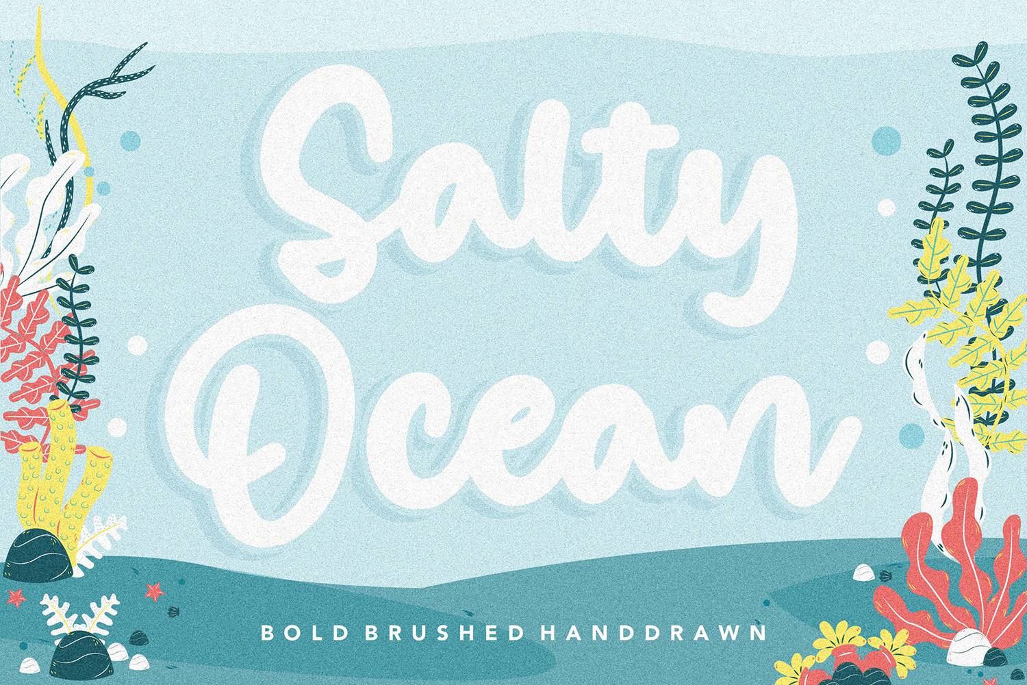 Salty Ocean Font sample