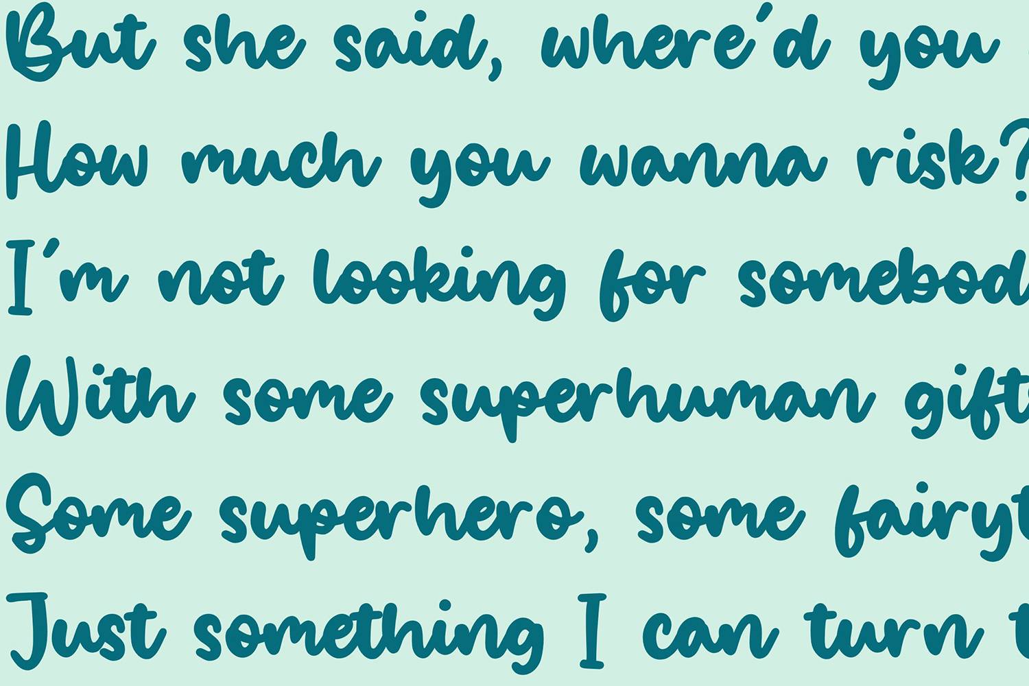Salty Ocean Font sample
