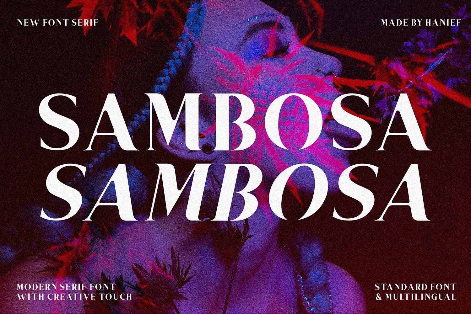 Sambosa Font sample