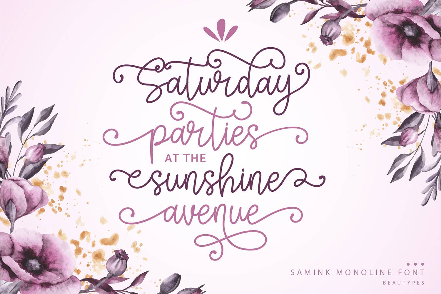 Samink Font sample