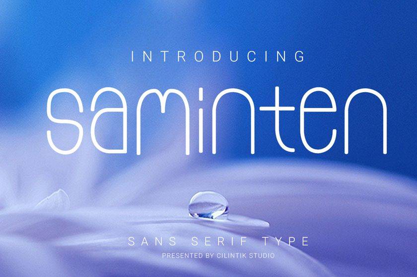 Saminten Font sample