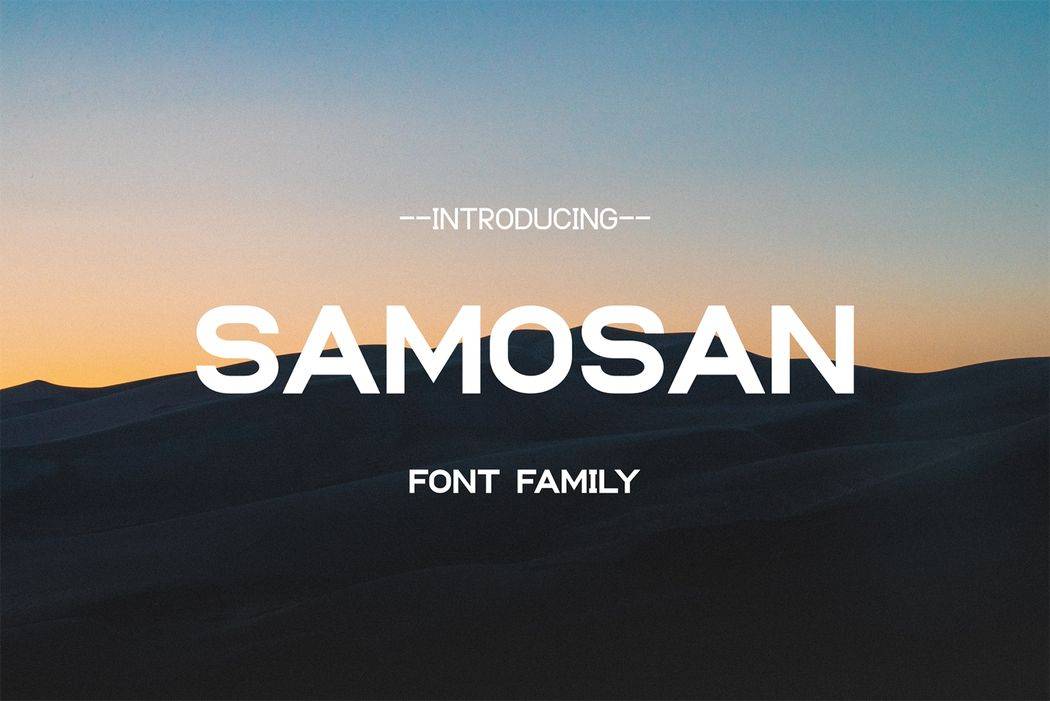 Samosan Font sample