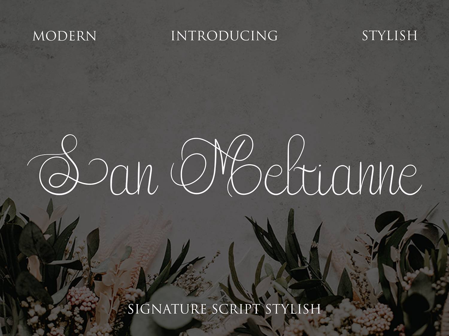 San Meltianne Font sample