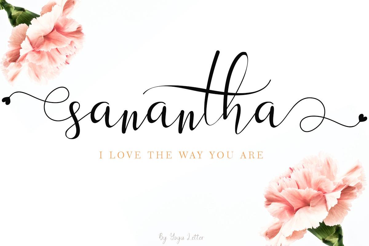 Sanantha Font sample