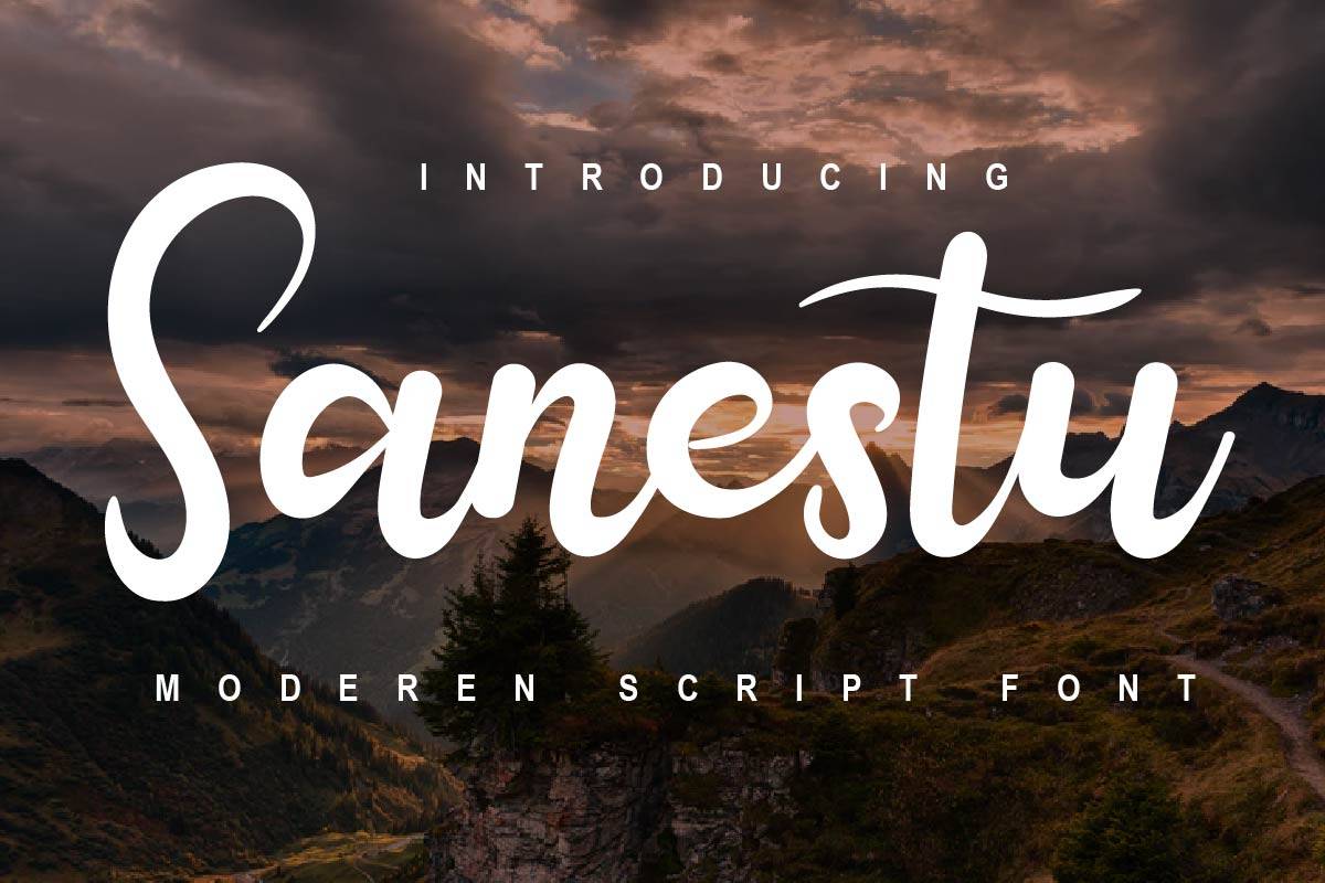Sanestu Font sample