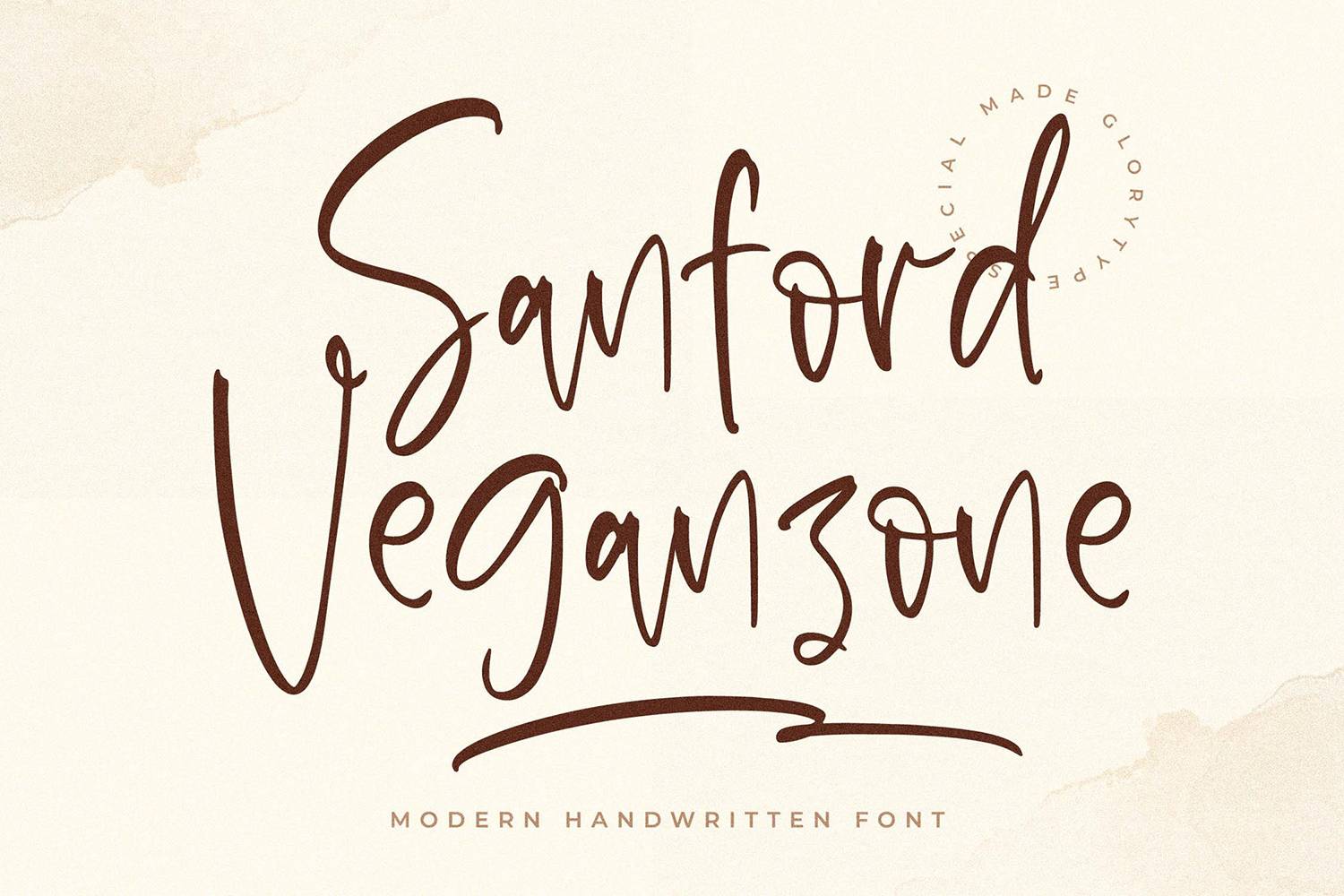 Sanford Veganzone Font sample