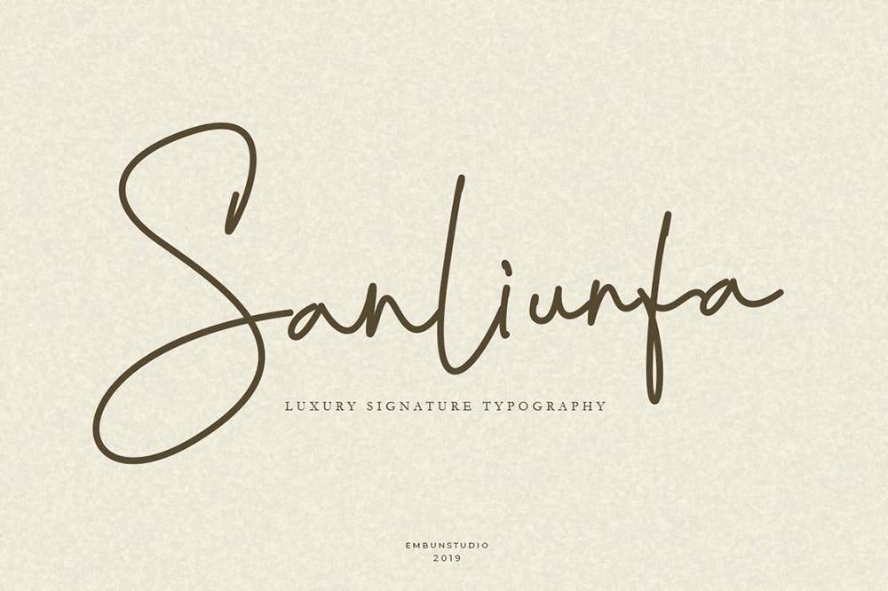 Sanliurfa Luxury Signature Font sample