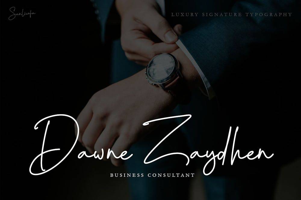 Sanliurfa Luxury Signature Font sample