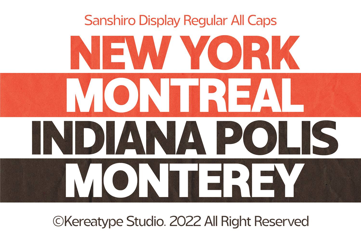 Sanshiro Font sample
