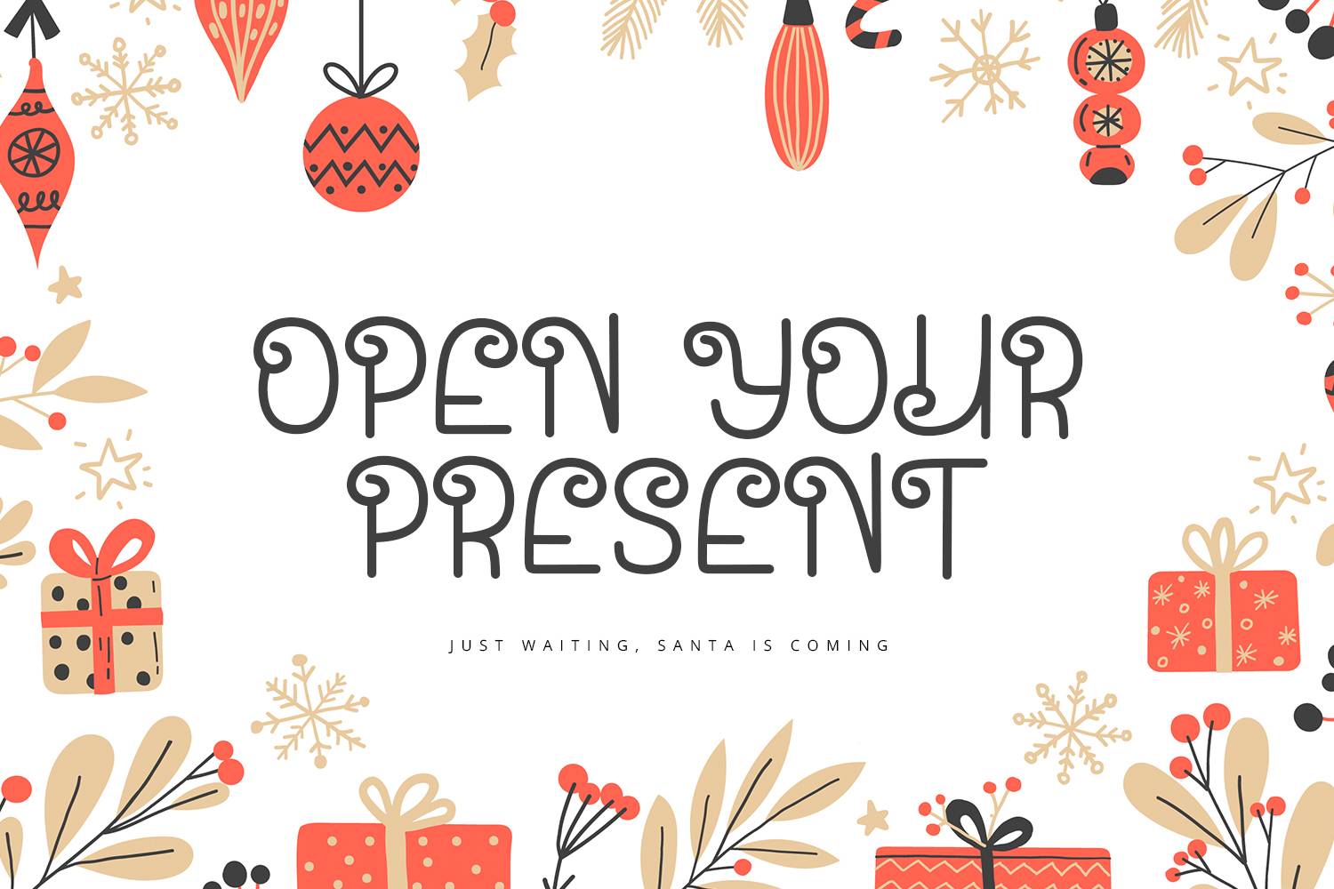 Santa House Font sample