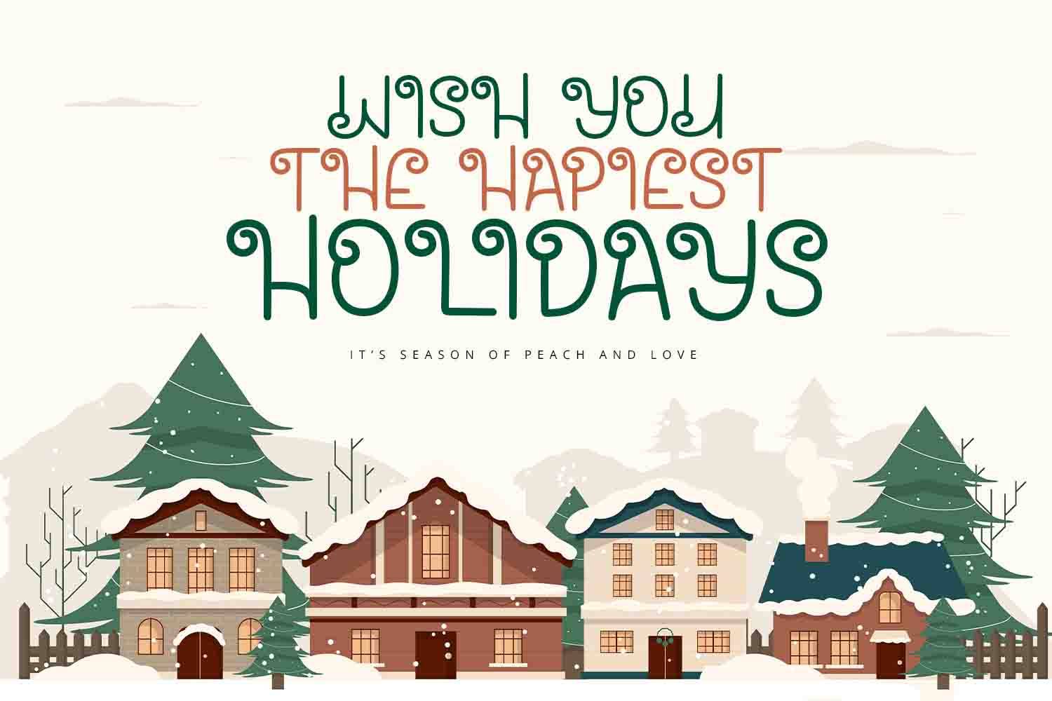 Santa House Font sample