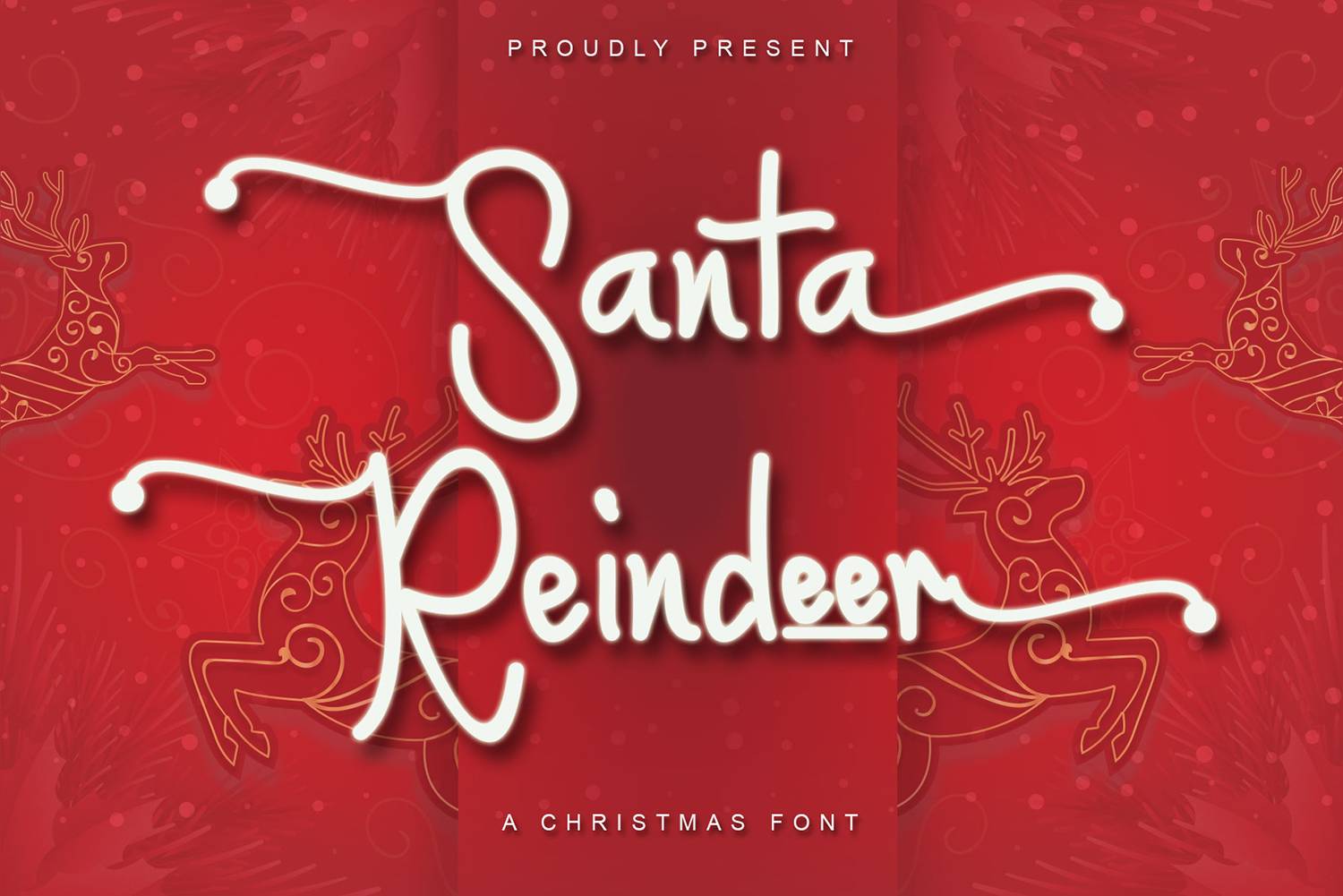 Santa Reindeer Font sample
