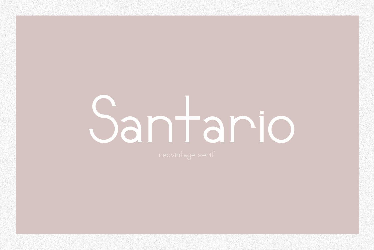 Santario Font sample