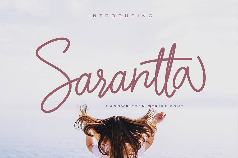Sarantta Handwritten Script Font sample