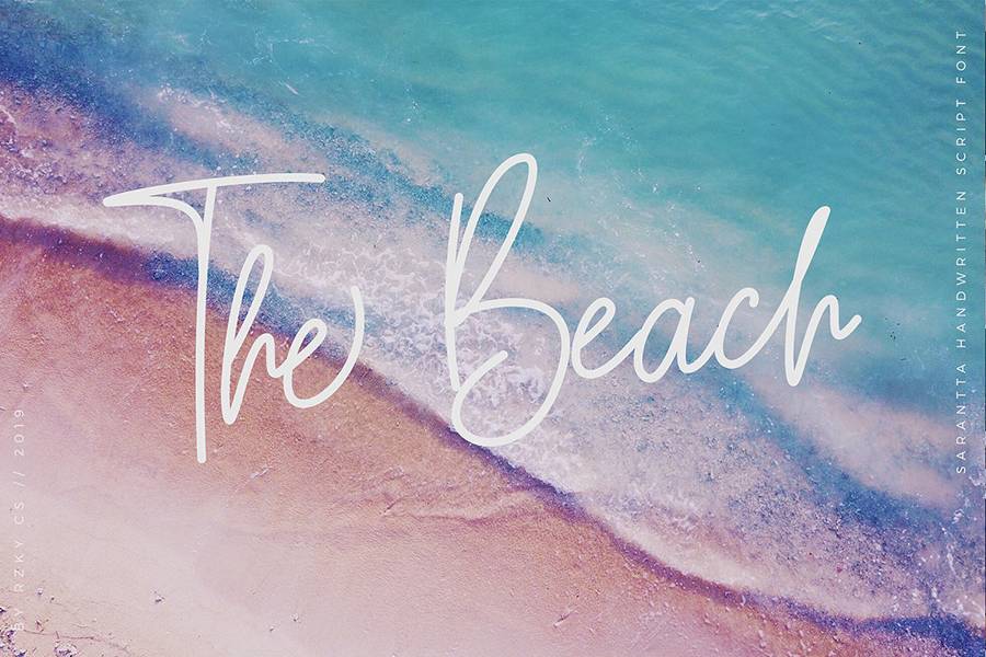 Sarantta Handwritten Script Font sample