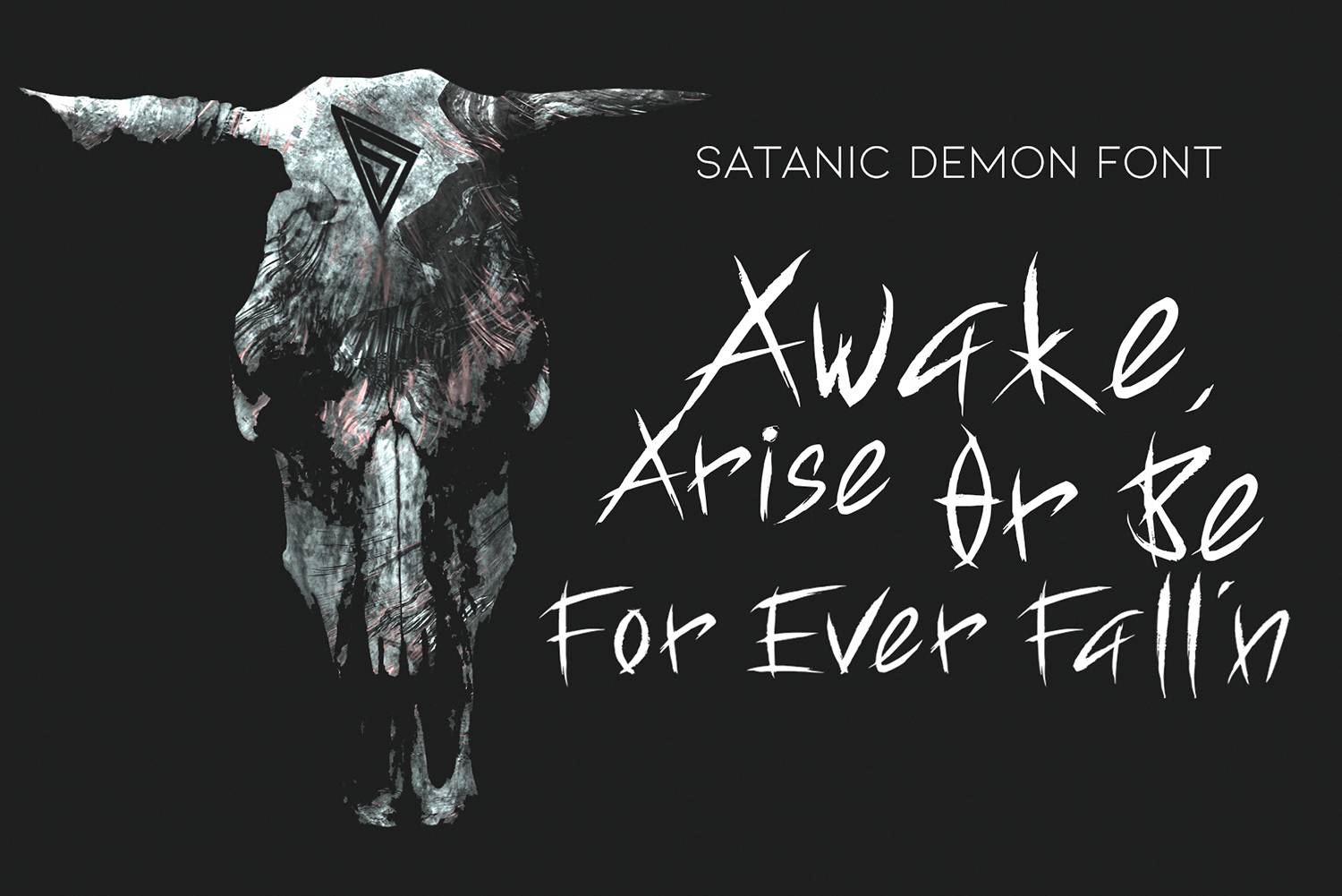 Satanic Demon Font sample