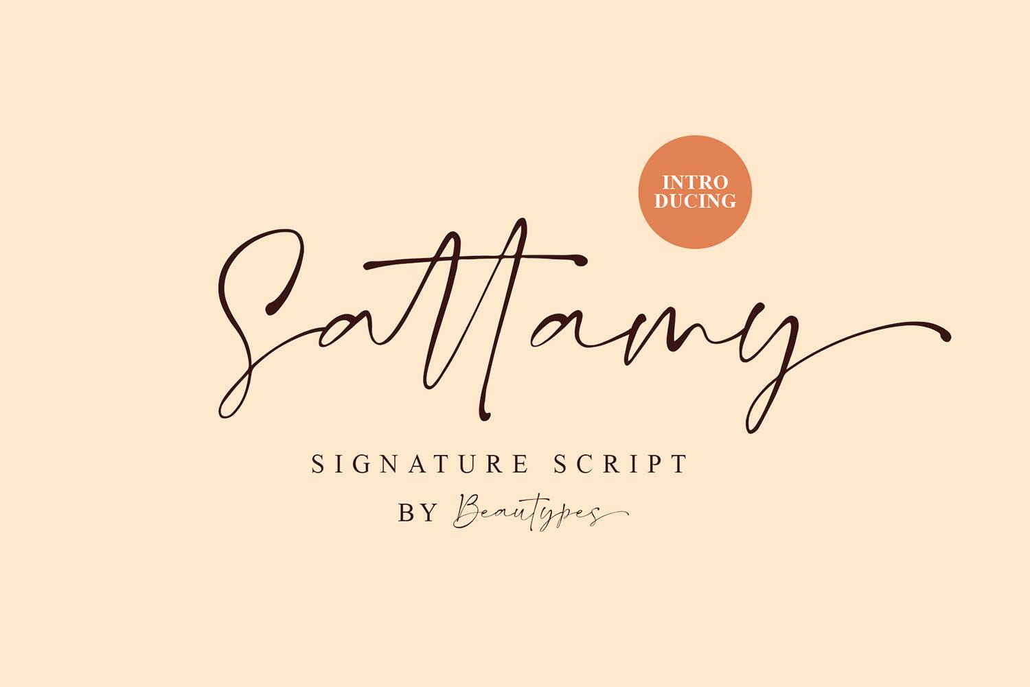 Sattamy Signature Font sample