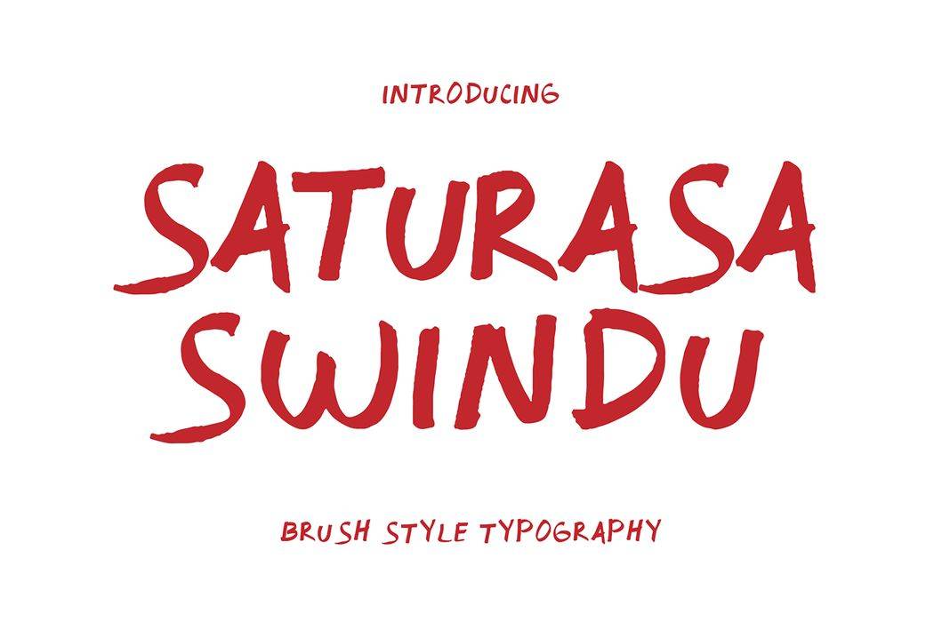 Saturasa Swindu Font sample