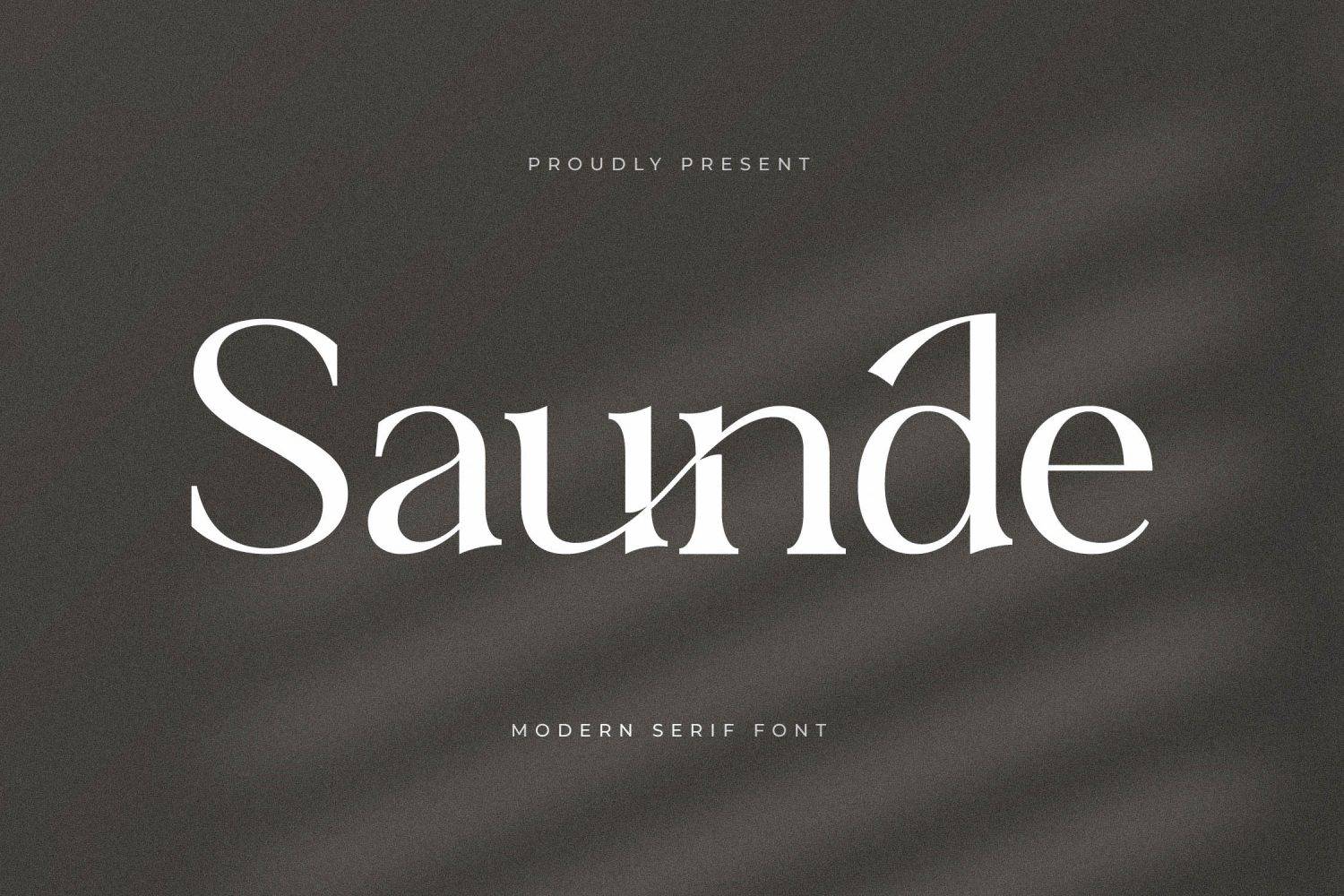Saunde Font sample