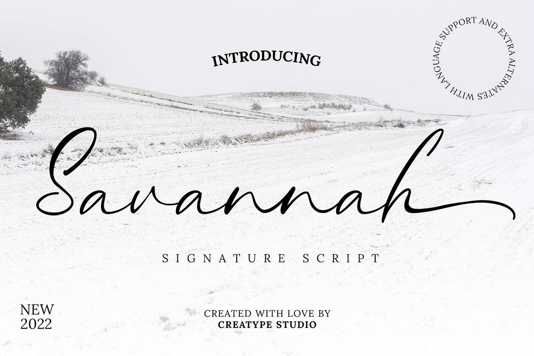 Savannah Font sample