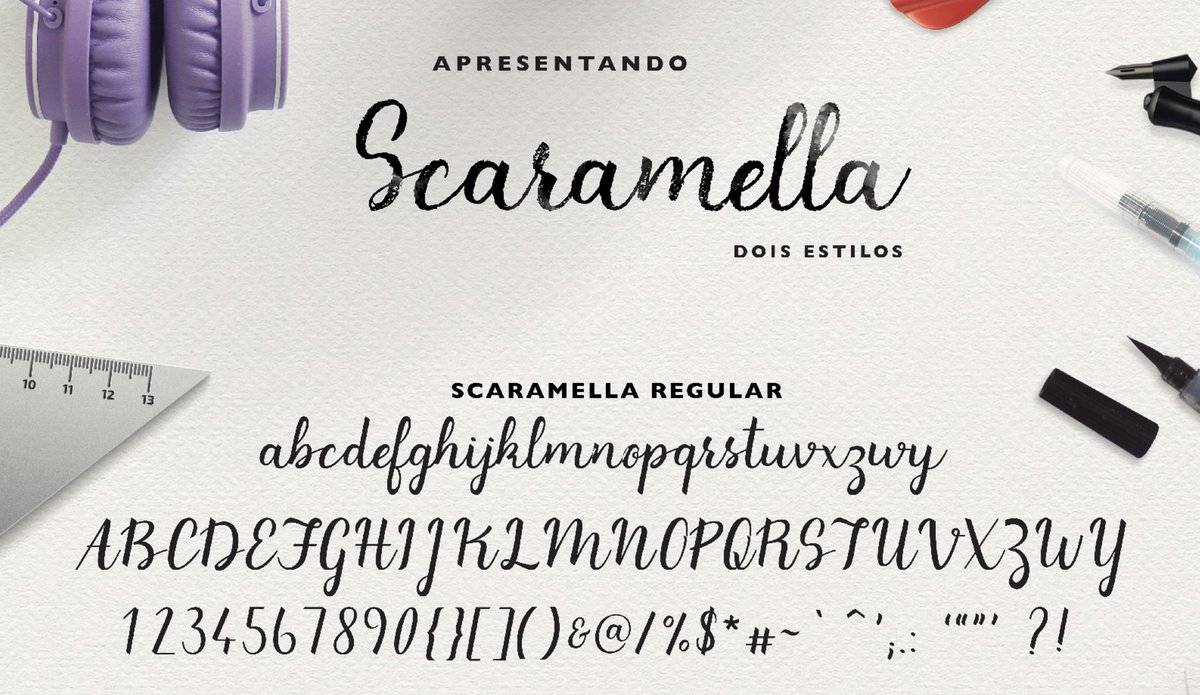 Scaramella Script Font sample
