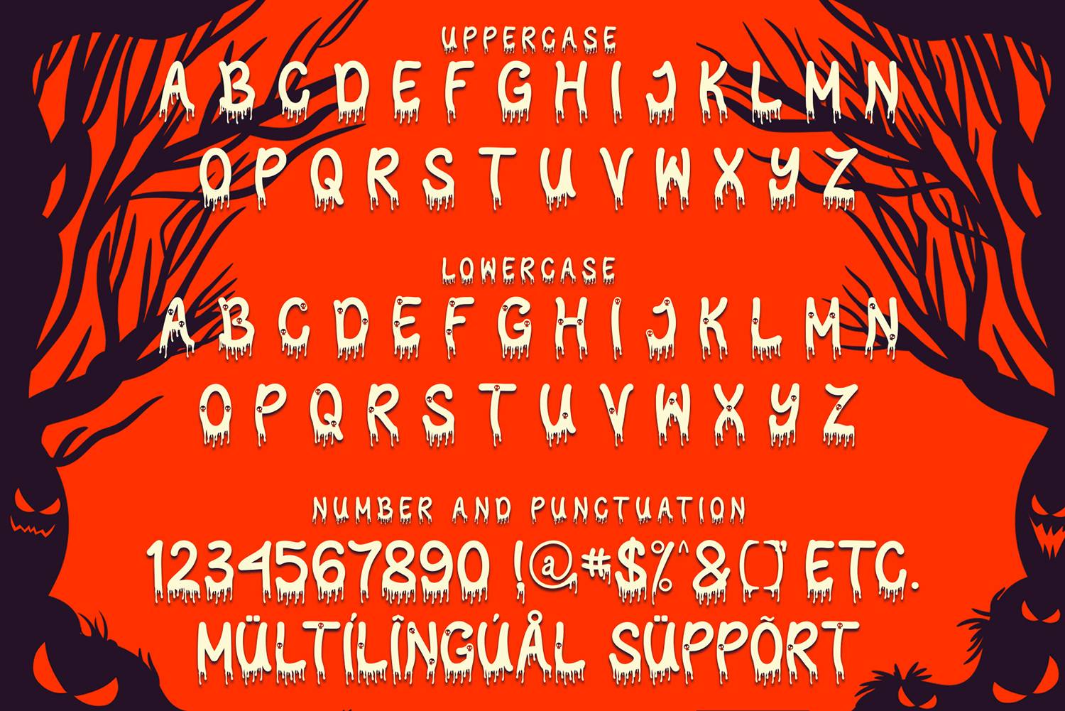 Scary Blood Font sample