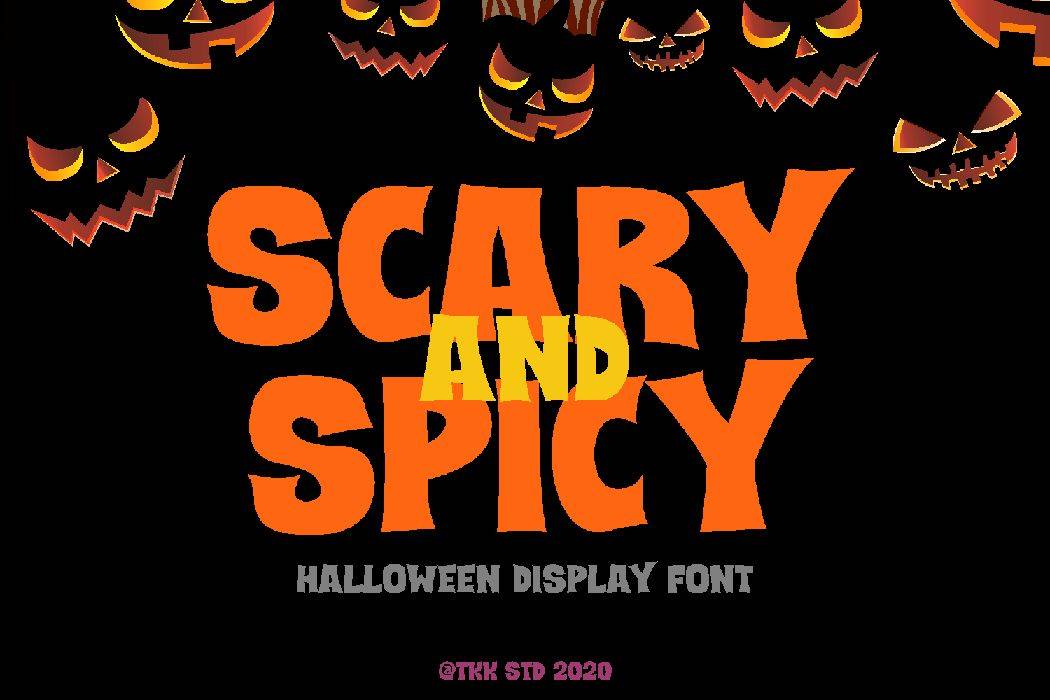 Scary and Spicy Font sample