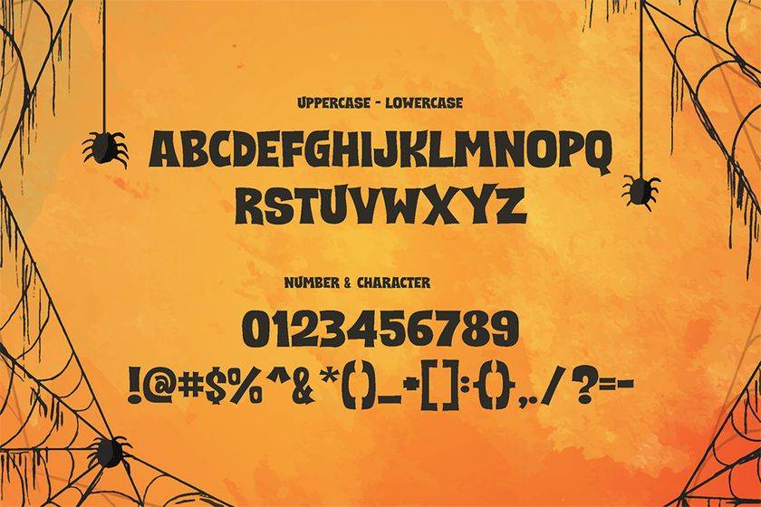 Scary and Spicy Font sample