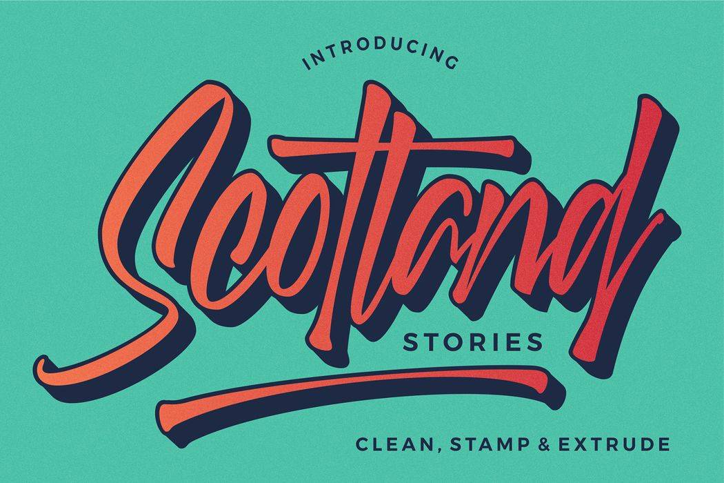 Scotland Stories Font sample