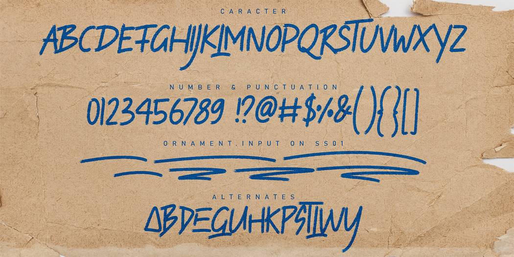 Scratcher Font sample